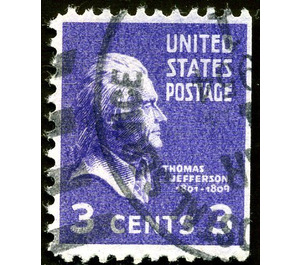 Thomas Jefferson (1743-1826), third President of the U.S.A. - United States of America 1938