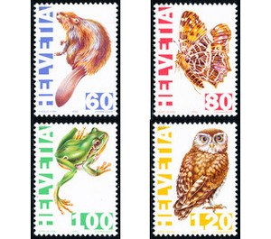 Threatened animals  - Switzerland 1995 Set