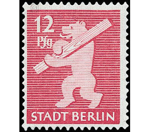 Time stamp series  - Germany / Sovj. occupation zones / Berlin und Brandenburg 1945 - 12 Pfennig