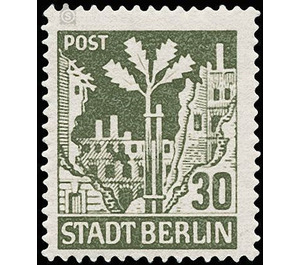 Time stamp series  - Germany / Sovj. occupation zones / Berlin und Brandenburg 1945 - 30 Pfennig