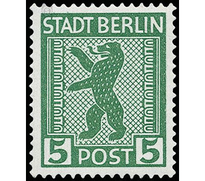 Time stamp series  - Germany / Sovj. occupation zones / Berlin und Brandenburg 1945 - 5 Pfennig