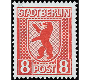 Time stamp series  - Germany / Sovj. occupation zones / Berlin und Brandenburg 1945 - 8 Pfennig