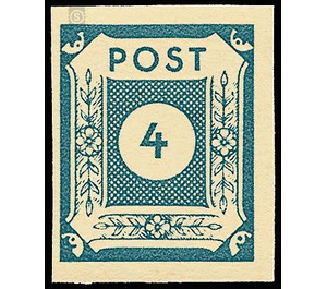 Time stamp series  - Germany / Sovj. occupation zones / East Saxony 1945 - 4 Pfennig