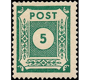 Time stamp series  - Germany / Sovj. occupation zones / East Saxony 1945 - 5 Pfennig