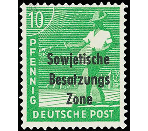 Time stamp series  - Germany / Sovj. occupation zones / General issues 1948 - 10 Pfennig