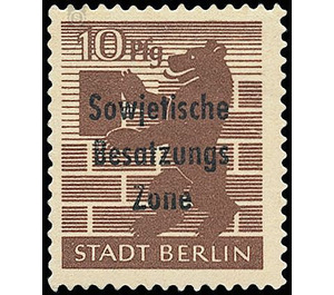 Time stamp series  - Germany / Sovj. occupation zones / General issues 1948 - 10 Pfennig