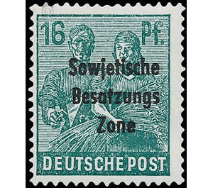 Time stamp series  - Germany / Sovj. occupation zones / General issues 1948 - 16 Pfennig
