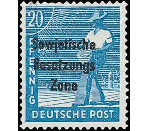 Time stamp series  - Germany / Sovj. occupation zones / General issues 1948 - 20 Pfennig