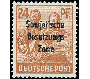 Time stamp series  - Germany / Sovj. occupation zones / General issues 1948 - 24 Pfennig