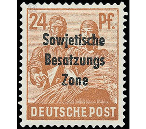 Time stamp series  - Germany / Sovj. occupation zones / General issues 1948 - 24 Pfennig