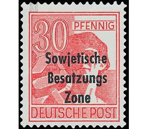 Time stamp series  - Germany / Sovj. occupation zones / General issues 1948 - 30 Pfennig