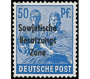 Time stamp series  - Germany / Sovj. occupation zones / General issues 1948 - 50 Pfennig