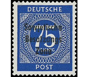 Time stamp series  - Germany / Sovj. occupation zones / General issues 1948 - 75 Pfennig