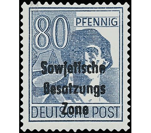 Time stamp series  - Germany / Sovj. occupation zones / General issues 1948 - 80 Pfennig