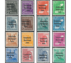 Time stamp series  - Germany / Sovj. occupation zones / General issues 1948 Set