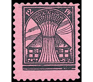Time stamp series  - Germany / Sovj. occupation zones / Mecklenburg-Vorpommern 1945 - 12 Pfennig