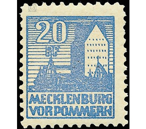 Time stamp series  - Germany / Sovj. occupation zones / Mecklenburg-Vorpommern 1945 - 20 Pfennig