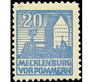 Time stamp series  - Germany / Sovj. occupation zones / Mecklenburg-Vorpommern 1945 - 20 Pfennig