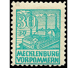 Time stamp series  - Germany / Sovj. occupation zones / Mecklenburg-Vorpommern 1945 - 30 Pfennig