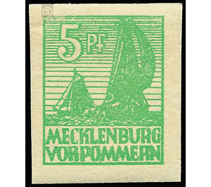 Time stamp series  - Germany / Sovj. occupation zones / Mecklenburg-Vorpommern 1945 - 5 Pfennig