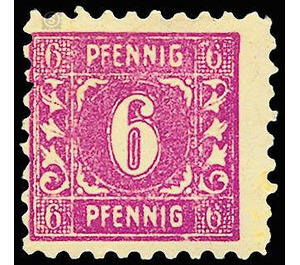 Time stamp series  - Germany / Sovj. occupation zones / Mecklenburg-Vorpommern 1945 - 6 Pfennig