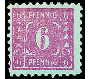 Time stamp series  - Germany / Sovj. occupation zones / Mecklenburg-Vorpommern 1946 - 6 Pfennig