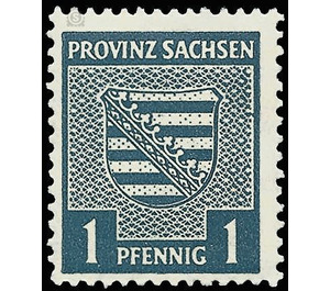 Time stamp series  - Germany / Sovj. occupation zones / Province of Saxony 1945 - 1 Pfennig