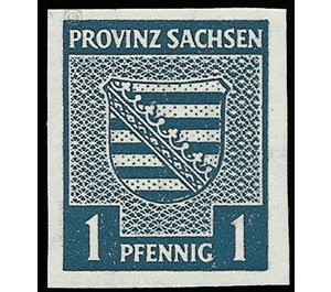 Time stamp series  - Germany / Sovj. occupation zones / Province of Saxony 1945 - 1 Pfennig