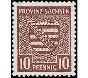 Time stamp series  - Germany / Sovj. occupation zones / Province of Saxony 1945 - 10 Pfennig