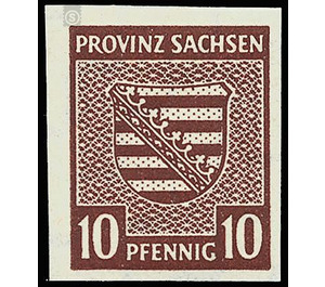 Time stamp series  - Germany / Sovj. occupation zones / Province of Saxony 1945 - 10 Pfennig