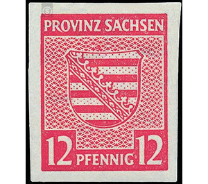 Time stamp series  - Germany / Sovj. occupation zones / Province of Saxony 1945 - 12 Pfennig