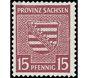 Time stamp series  - Germany / Sovj. occupation zones / Province of Saxony 1945 - 15 Pfennig