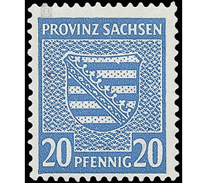 Time stamp series  - Germany / Sovj. occupation zones / Province of Saxony 1945 - 20 Pfennig