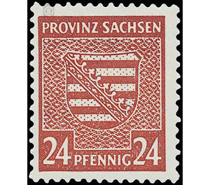Time stamp series  - Germany / Sovj. occupation zones / Province of Saxony 1945 - 24 Pfennig
