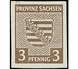 Time stamp series  - Germany / Sovj. occupation zones / Province of Saxony 1945 - 3 Pfennig