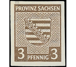 Time stamp series  - Germany / Sovj. occupation zones / Province of Saxony 1945 - 3 Pfennig
