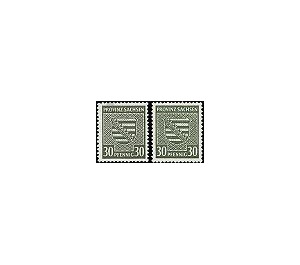 Time stamp series  - Germany / Sovj. occupation zones / Province of Saxony 1945 - 30 Pfennig
