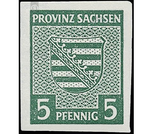 Time stamp series  - Germany / Sovj. occupation zones / Province of Saxony 1945 - 5 Pfennig