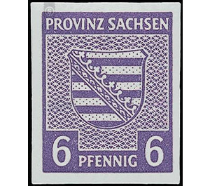 Time stamp series  - Germany / Sovj. occupation zones / Province of Saxony 1945 - 6 Pfennig