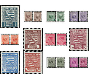 Time stamp series  - Germany / Sovj. occupation zones / Province of Saxony 1945 Set