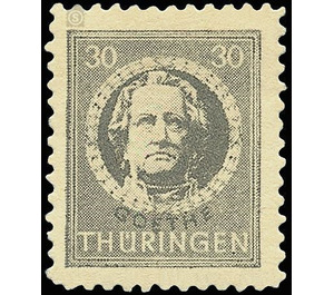 Time stamp series  - Germany / Sovj. occupation zones / Thuringia 1945 - 30 Pfennig