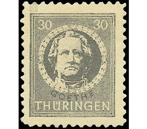 Time stamp series  - Germany / Sovj. occupation zones / Thuringia 1945 - 30 Pfennig