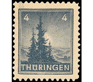 Time stamp series  - Germany / Sovj. occupation zones / Thuringia 1946 - 4 Pfennig