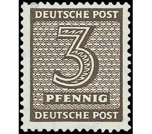 Time stamp series  - Germany / Sovj. occupation zones / West Saxony 1945 - 3 Pfennig