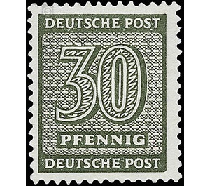 Time stamp series  - Germany / Sovj. occupation zones / West Saxony 1945 - 30 Pfennig