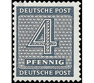 Time stamp series  - Germany / Sovj. occupation zones / West Saxony 1945 - 4 Pfennig