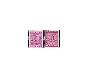 Time stamp series  - Germany / Sovj. occupation zones / West Saxony 1945 - 40 Pfennig