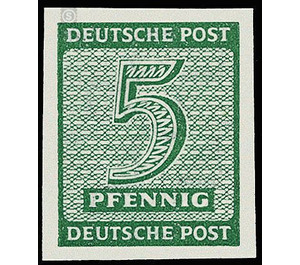 Time stamp series  - Germany / Sovj. occupation zones / West Saxony 1945 - 5 Pfennig