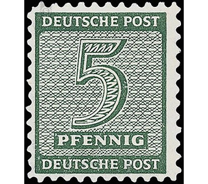 Time stamp series  - Germany / Sovj. occupation zones / West Saxony 1945 - 5 Pfennig