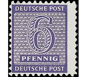 Time stamp series  - Germany / Sovj. occupation zones / West Saxony 1945 - 6 Pfennig
